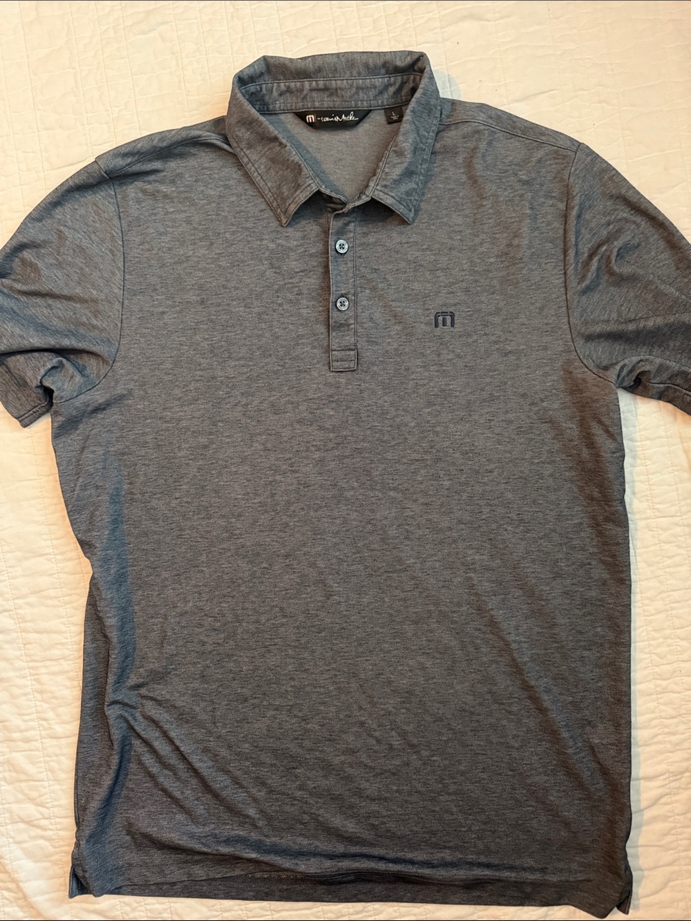 Travis Mathew Men's Heather Charcoal Polo